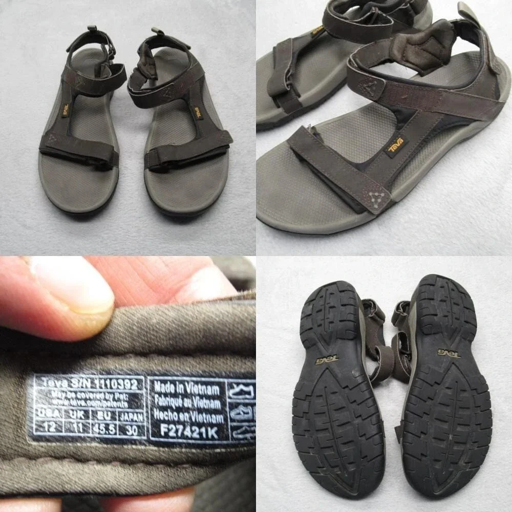Teva Meacham Sandal Mens 12 Brown Adjustable Strap Outdoor Comfort Hiking Casual
